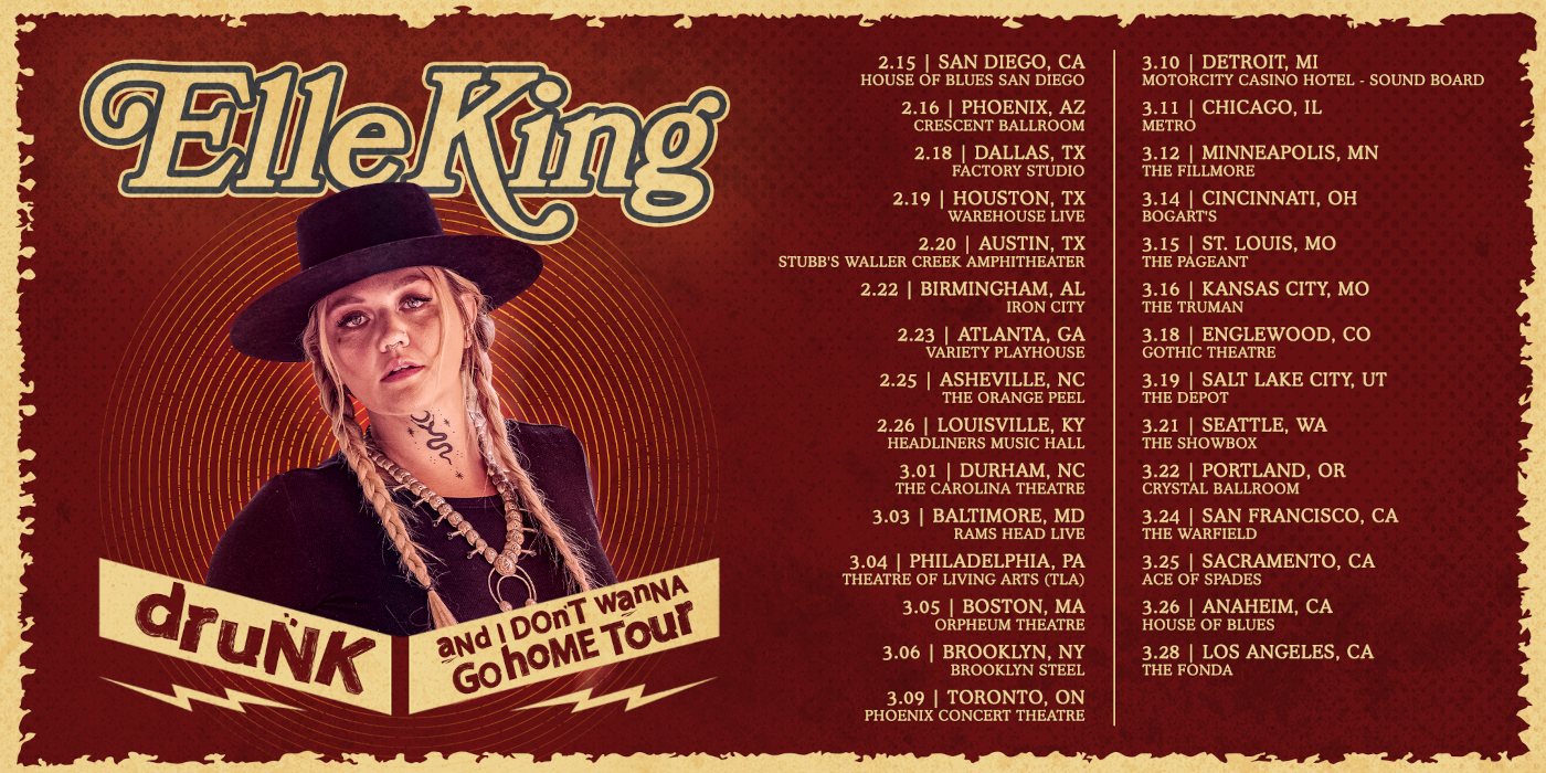Elle Elle King tour Locations