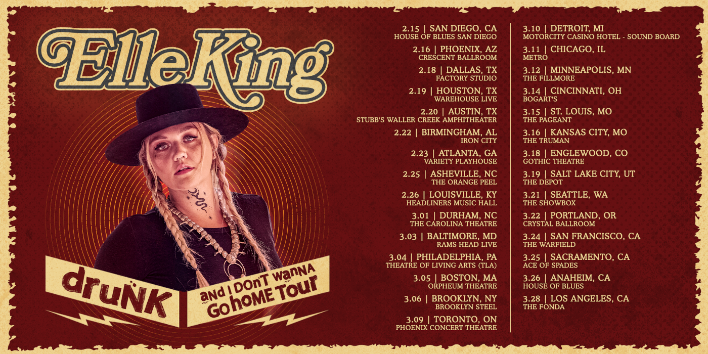 Elle King tour Locations