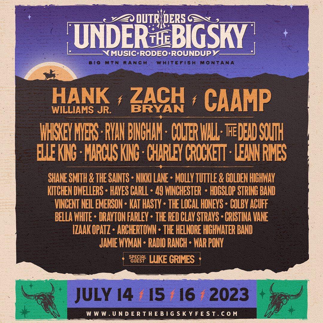 Under The Big Sky Festival: Hank Williams Jr., Zach Bryan & Caamp - 3 Day Pass at Elle King Tickets